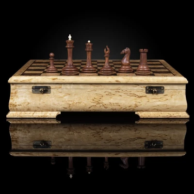 Шахматы "Стаунтон Элегант" из бивня мамонта