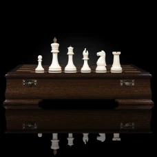 Шахматы Стаунтон Империя из бивня мамонта и бакаута