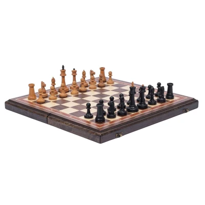 Шахматы подарочные из американского ореха с фигурами из бука Люкс