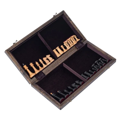 Шахматы подарочные из американского ореха с фигурами из бука Люкс