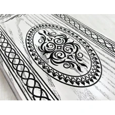 Нарды из массива Орнамент ясень белые