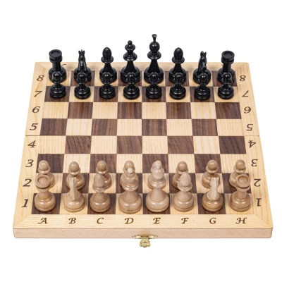 Шахматы деревянные интарсия с фигурами из бука с утяжелением