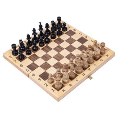 Шахматы деревянные интарсия с фигурами из бука с утяжелением