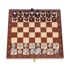 Шахматы подарочные Интарсия темные с фигурами Итальянский дизайн Люкс
