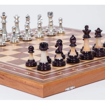 Шахматы турнирные с фигурами из композита Итальянский дизайн Люкс большие