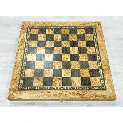 Шахматы эксклюзивные из карельской березы с фигурами Суприм