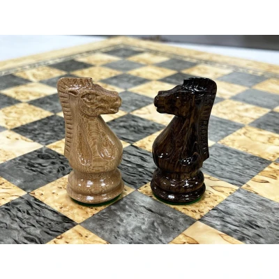 Шахматы эксклюзивные из карельской березы с фигурами Суприм