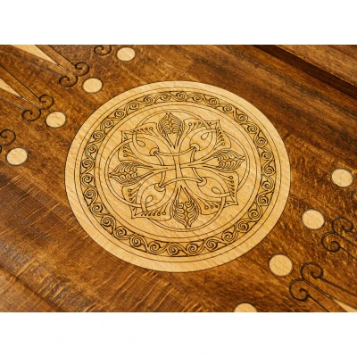 Нарды резные "Золотой Узор 5" 60, Mirzoyan