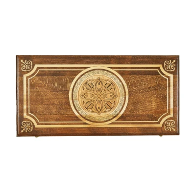 Нарды резные "Золотой Узор 5" 60, Mirzoyan