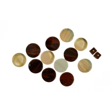 Набор фишек для нард из обсидиана, Haleyan