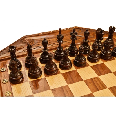 Шахматы резные в ларце "Севанское сражение" 50, Haleyan