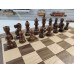Шахматы профессиональные с утяжеленными фигурами Эндшпиль из самшита и ореха большие