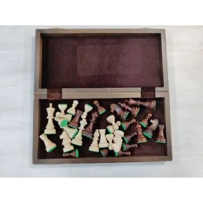 Шахматы турнирные Стаунтон дуб фигуры с утяжелением 45 на 45 см