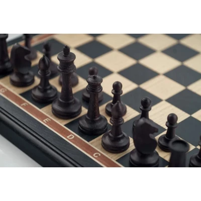 Шахматы турнирные мореный дуб большие с утяжеленными фигурами