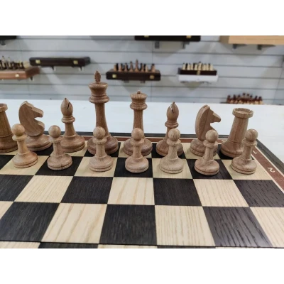 Шахматы турнирные мореный дуб большие с утяжеленными фигурами