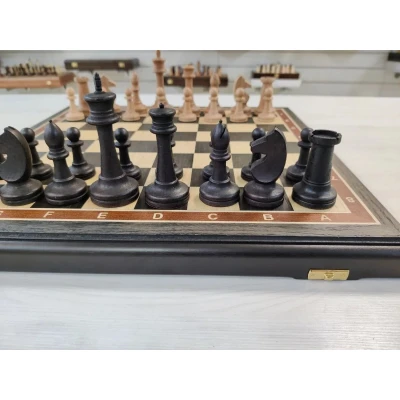 Шахматы турнирные мореный дуб большие с утяжеленными фигурами