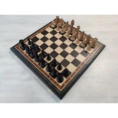Шахматы турнирные мореный дуб большие с утяжеленными фигурами