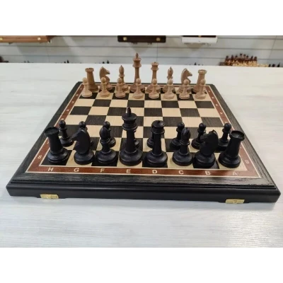 Шахматы турнирные мореный дуб большие с утяжеленными фигурами