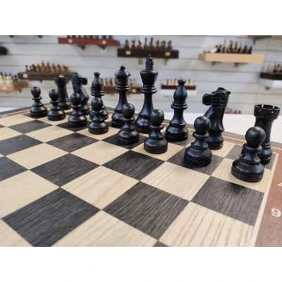 Шахматы в ларце профессиональные Индийский Стаунтон мореный дуб с утяжелением