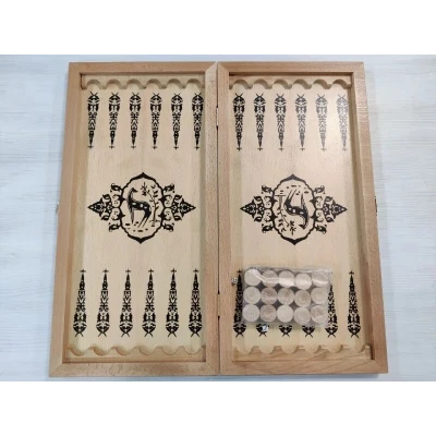 Нарды подарочные восточный орнамент из бука большие 60 см с полем для шашек