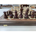 Шахматы деревянные Стаунтон с утяжелением из ореха и ясеня 50 на 50 см большие