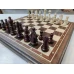 Шахматы деревянные Стаунтон с утяжелением из ореха и ясеня 50 на 50 см большие