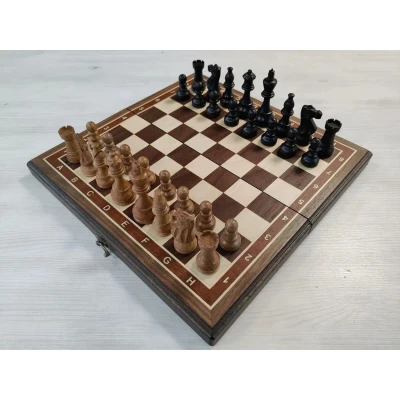 Шахматы турнирные из ореха 40 на 40 см с утяжеленными фигурами стаунтон