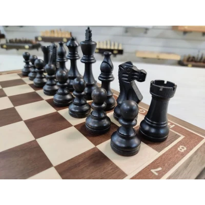 Шахматы турнирные из ореха 40 на 40 см с утяжеленными фигурами стаунтон