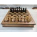 Шахматы подарочные в ларце из дуба с фигурами из карельской березы