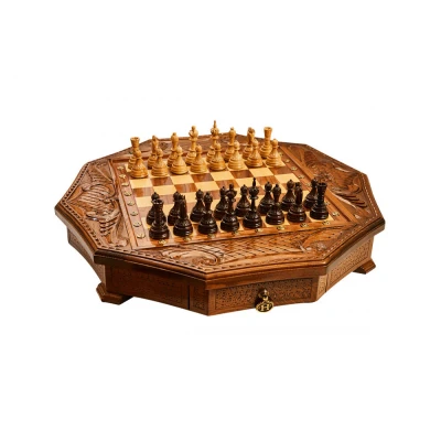 Шахматы резные в ларце "Севанское сражение" 50, Haleyan