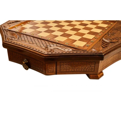 Шахматы резные в ларце "Севанское сражение" 50, Haleyan