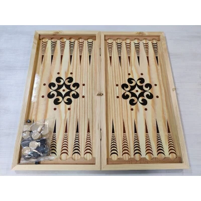 Нарды деревянные Волчья стая большие 60 на 60 см