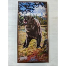 Нарды деревянные Медвежий оскал большие 60 на 60 см