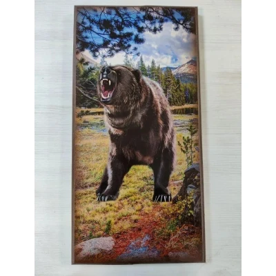 Нарды деревянные Медвежий оскал большие 60 на 60 см