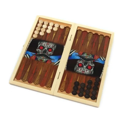 Нарды деревянные подарочные Калавера с полем для шашек