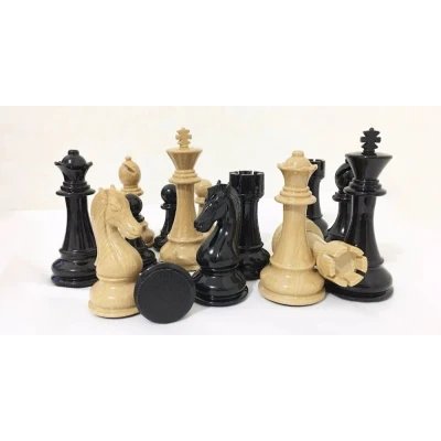 Шахматные фигуры Стаунтон композит черные большие без доски