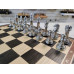  Шахматы подарочные складные Итальянский дизайн мореный дуб 45 на 45 см