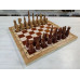 Шахматы ручной работы из дуба на доске 47 на 47 см