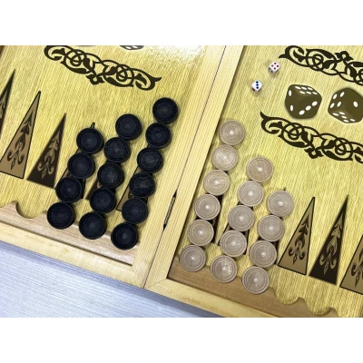 Нарды деревянные Тигр и Лев малые 40 на 40 см