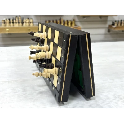 Шахматы дорожные магнит деревянные Мадон