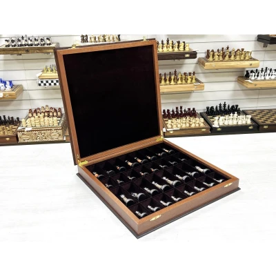 Шахматный ларец Махагон 45 см Итальянский дизайн