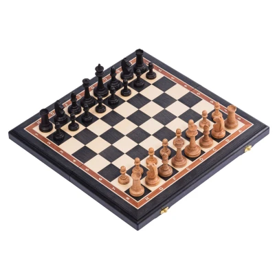 Шахматы деревянные из моренного дуба и бука с утяжелением большие 50 см