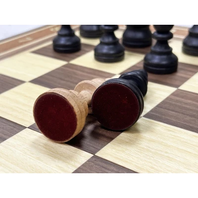 Шахматы турнирные Индийский стаунтон орех 50 см с утяжеленными фигурами