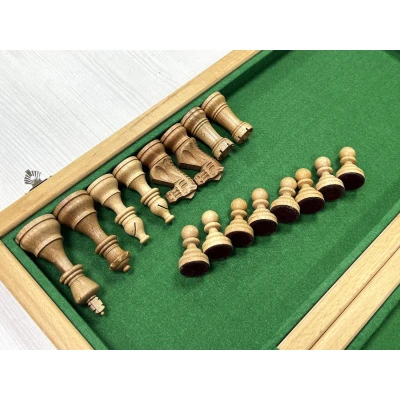 Шахматы турнирные Индийский стаунтон орех 50 см с утяжеленными фигурами