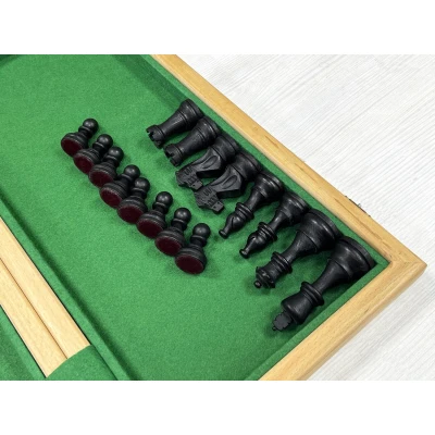 Шахматы турнирные Индийский стаунтон орех 50 см с утяжеленными фигурами