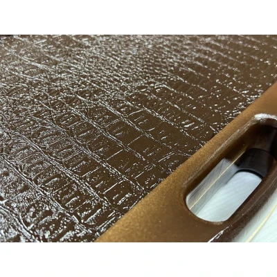 Нарды кожаные Презент с ручкой коричневые 55 см