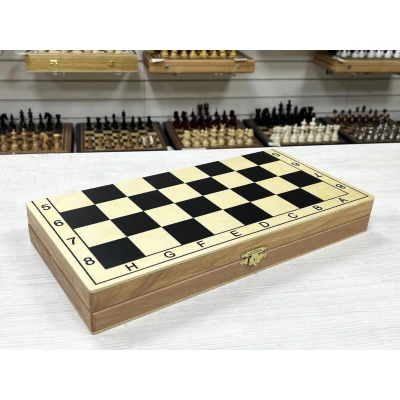 Шашки деревянные 64 клетки бук доска 42 на 42 см