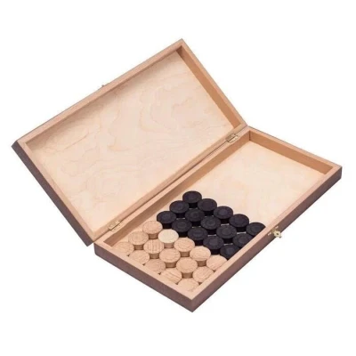 Шашки подарочные деревянные из бука 37 на 37 см 