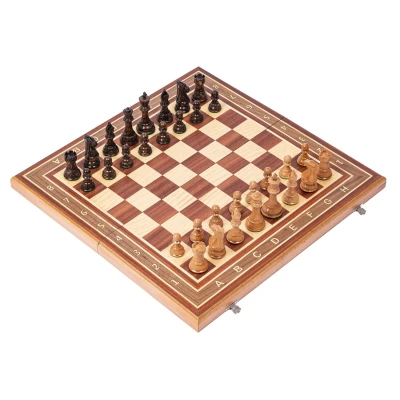 Шахматы турнирные Суприм глянцевые красное дерево дуб