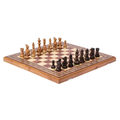 Шахматы турнирные Суприм глянцевые красное дерево дуб